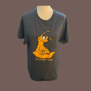 Gildan UC Santa Cruz Tee | Banana Slug Graphic | Size M | Gray